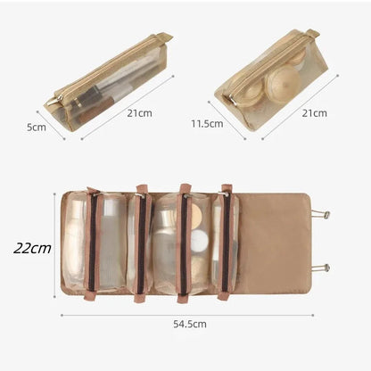 4-in-1 Removable Cosmetic Organizer Bag | Spacious & Portable | Foldable Travel Beauty Case