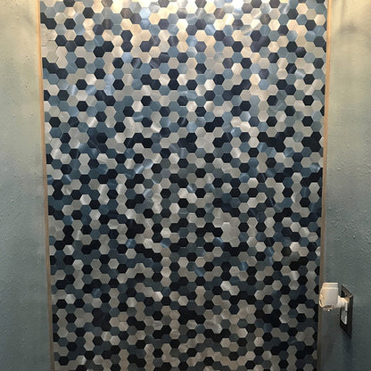 Hexagon Peel and Stick Metal Mosaic Tiles for Modern Decor