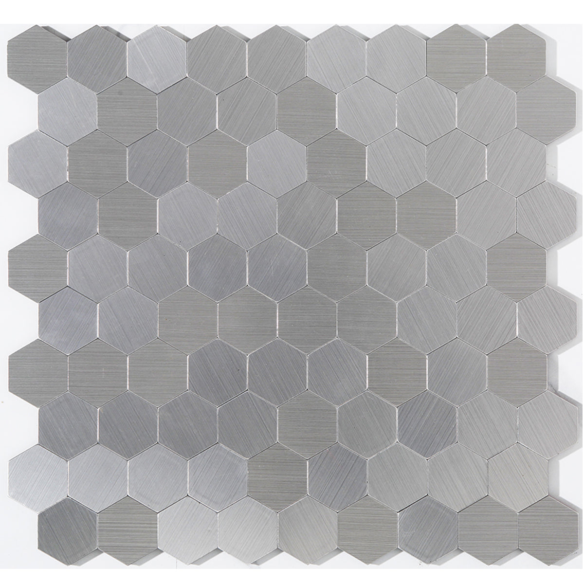 Hexagon Peel and Stick Metal Mosaic Tiles for Modern Decor