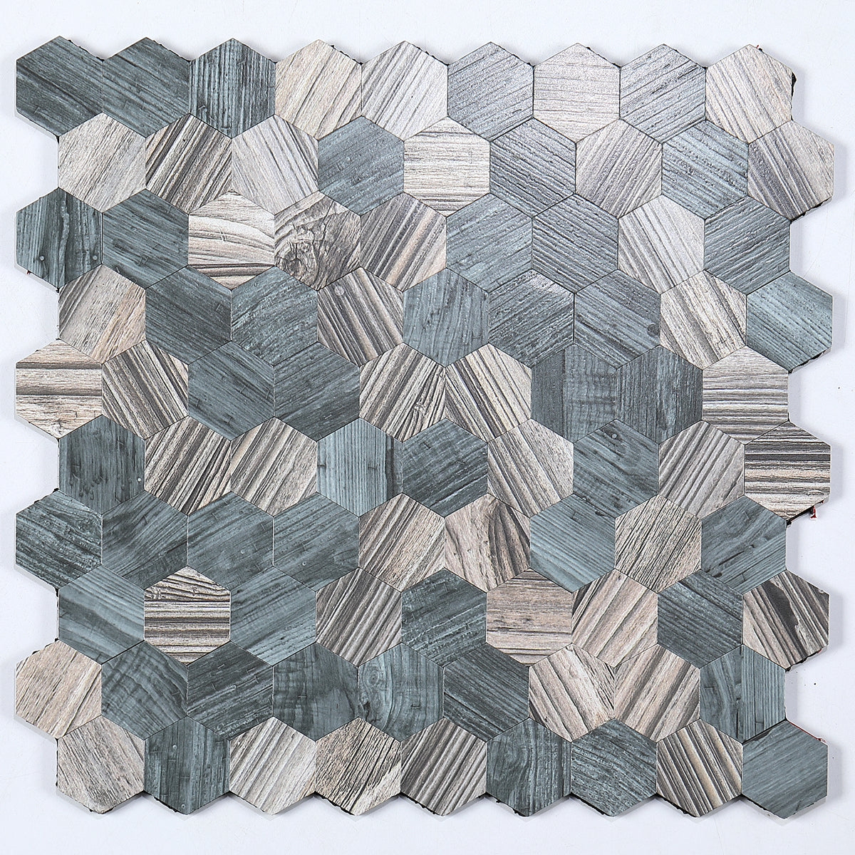 Hexagon Peel and Stick Metal Mosaic Tiles for Modern Decor