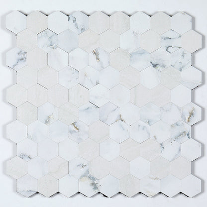 Hexagon Peel and Stick Metal Mosaic Tiles for Modern Decor