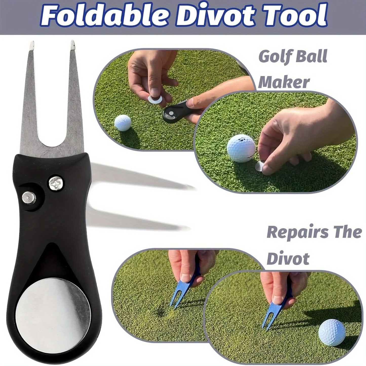 Golf Cleaning Tools Set for Fairways and Greens