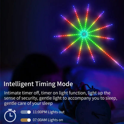 Bluetooth-Controlled RGBIC Fairy Lights with Music App - 5V USB Garland for Weddings, Parties & Christmas