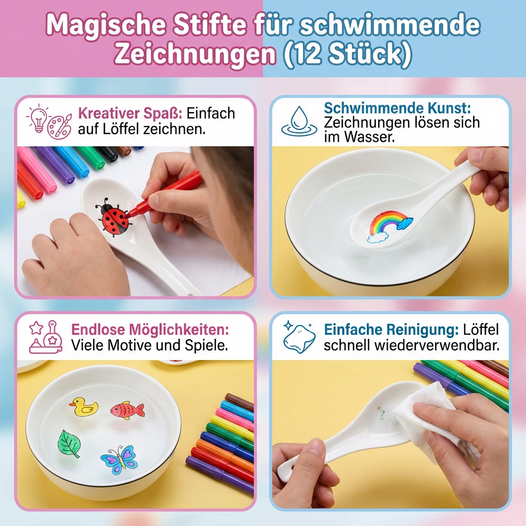 Floating Drawing Markers Set (12 Pieces)