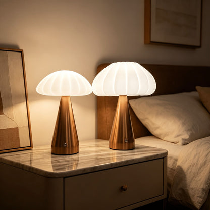 Elegant Night Lighting Table Lamp with Umbrella Design
