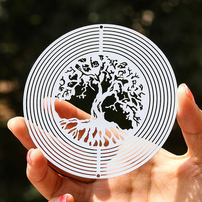 3D Life Tree Wind Chime | Stainless Steel | 10 cm | Reflective Mirror Effect