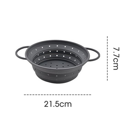Collapsible Silicone Strainer for Quick, Space-Saving Draining