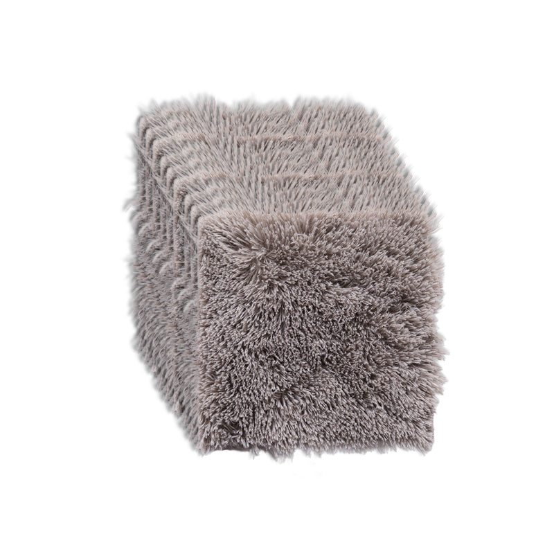 Interlocking Shag Carpet Tiles in Color Block Design – Modern Floor Covering