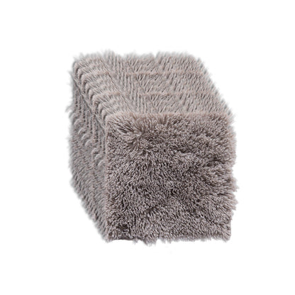Interlocking Shag Carpet Tiles in Color Block Design – Modern Floor Covering