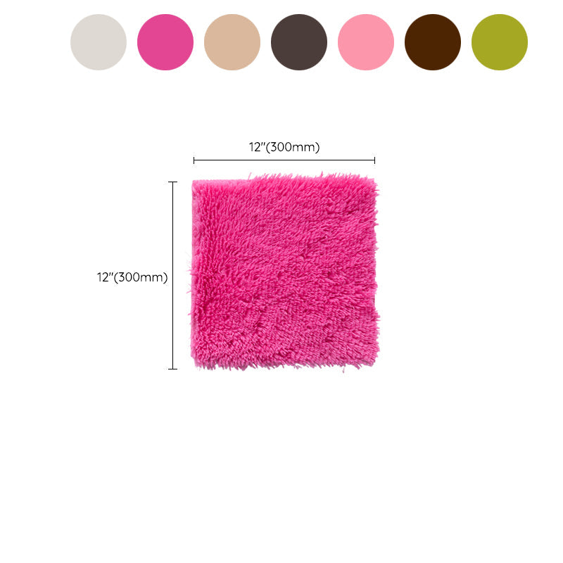 Interlocking Shag Carpet Tiles in Color Block Design – Modern Floor Covering