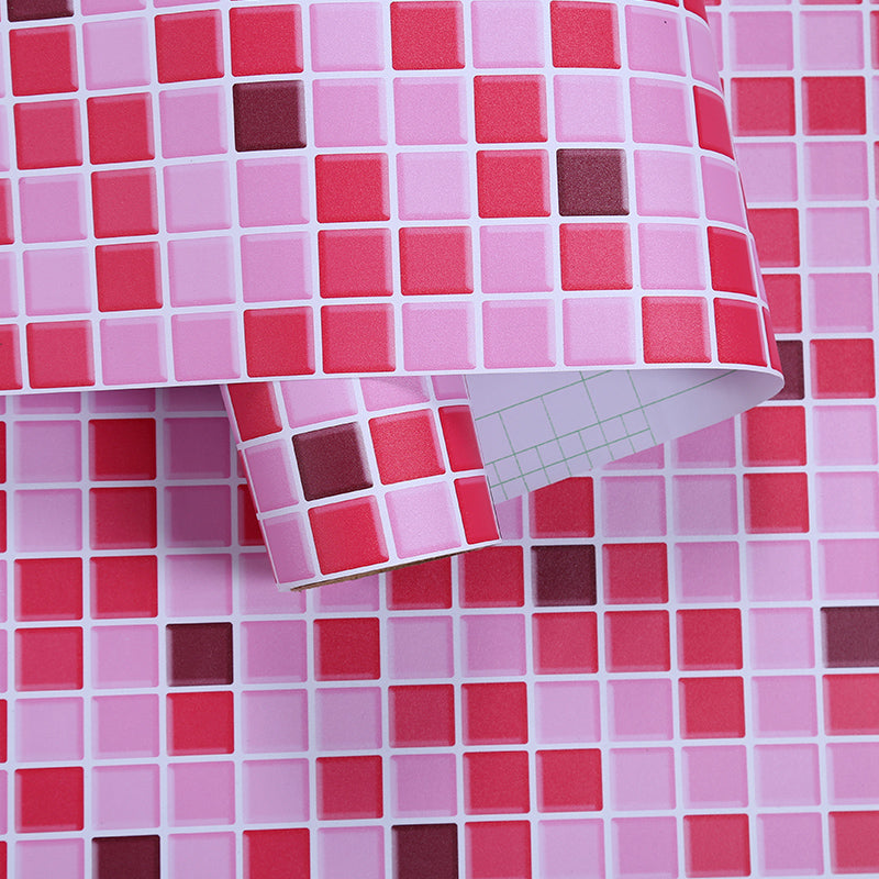 Colorful Waterproof Shower Wallpaper - Mosaic Peel and Stick Tiles
