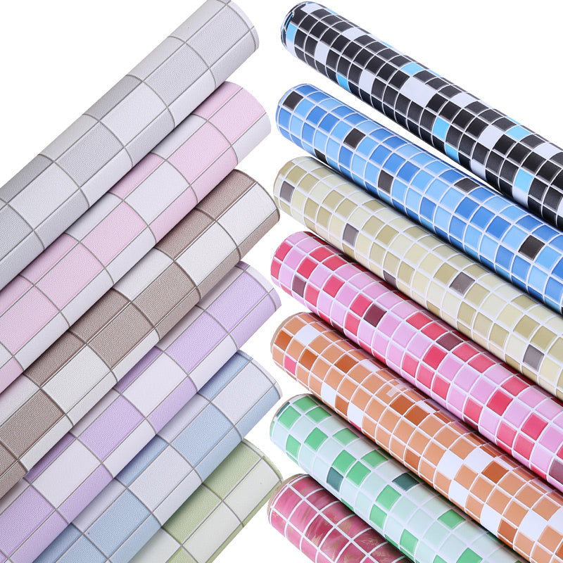 Colorful Waterproof Shower Wallpaper - Mosaic Peel and Stick Tiles