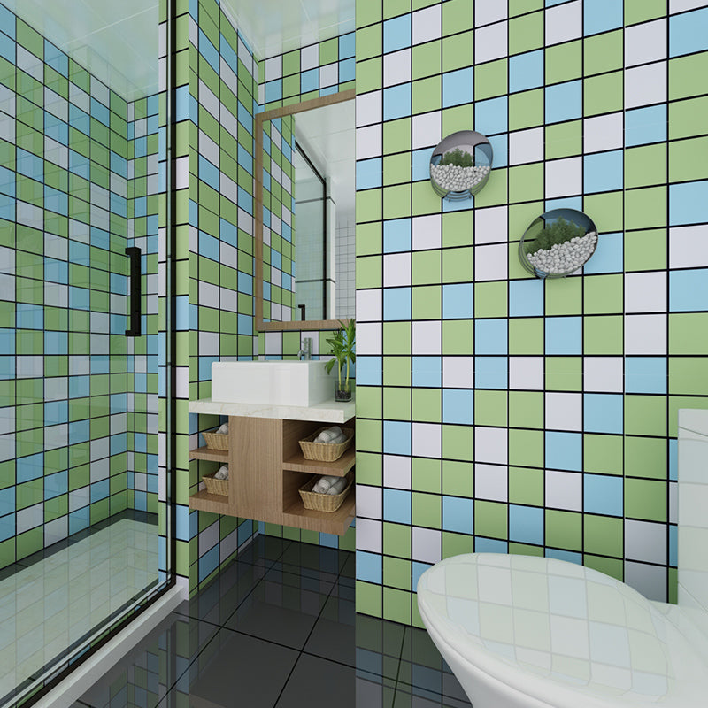 Colorful Waterproof Shower Wallpaper - Mosaic Peel and Stick Tiles