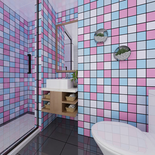 Colorful Waterproof Shower Wallpaper - Mosaic Peel and Stick Tiles