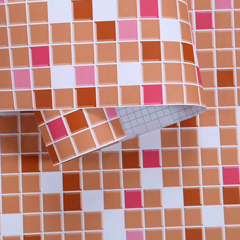 Colorful Waterproof Shower Wallpaper - Mosaic Peel and Stick Tiles
