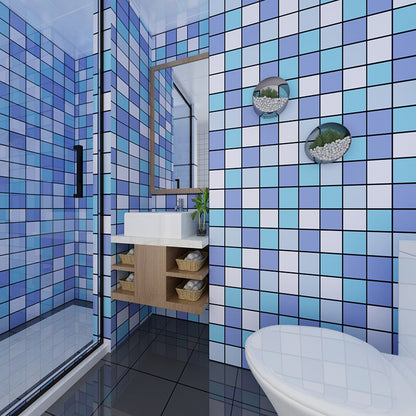 Colorful Waterproof Shower Wallpaper - Mosaic Peel and Stick Tiles