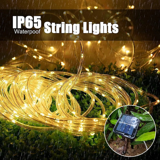 Solar-Powered Outdoor String Lights | 7–32 m Length | Waterproof | 8 Lighting Modes | Garden, Christmas & Party Decor