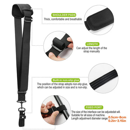Adjustable Universal Nylon Shoulder Strap for Garden Tools | Ergonomic Carrying Strap for Lawnmowers and Hedge Trimmers