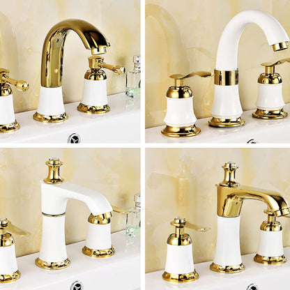 Modern Deck Mount Trim for Bathtub Faucet in Contemporary Style