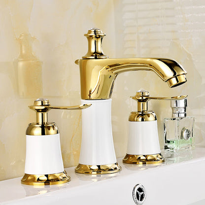 Modern Deck Mount Trim for Bathtub Faucet in Contemporary Style