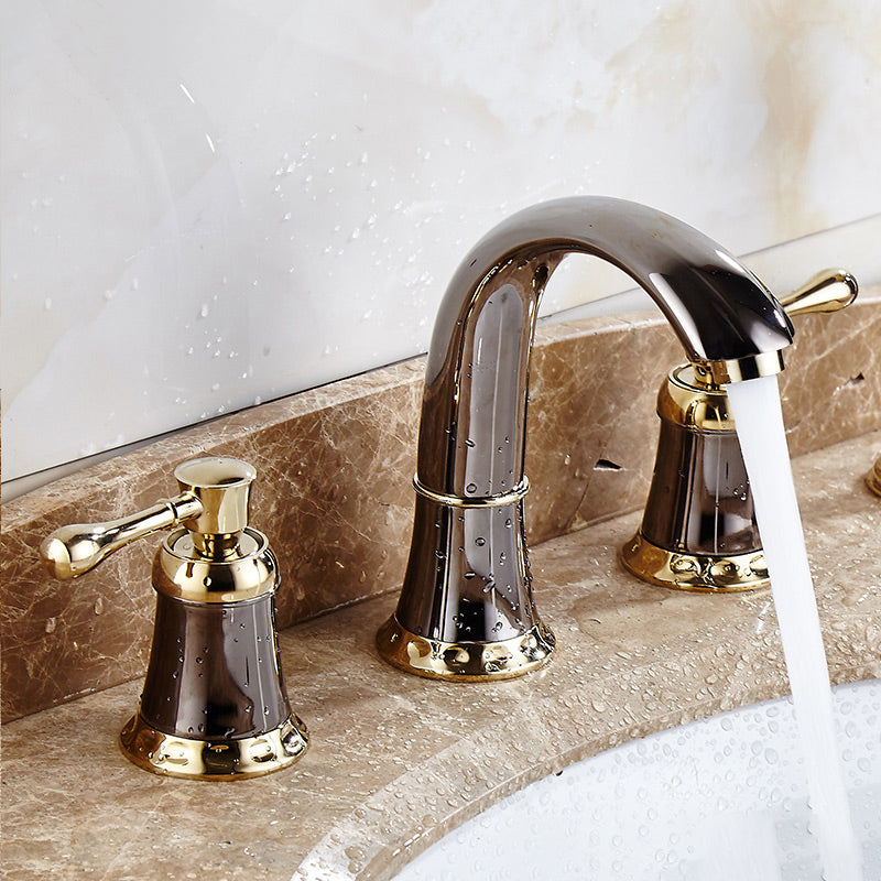Modern Deck Mount Trim for Bathtub Faucet in Contemporary Style