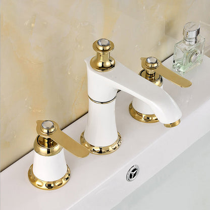 Modern Deck Mount Trim for Bathtub Faucet in Contemporary Style