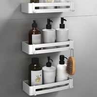 Three levels square bathroom shelf