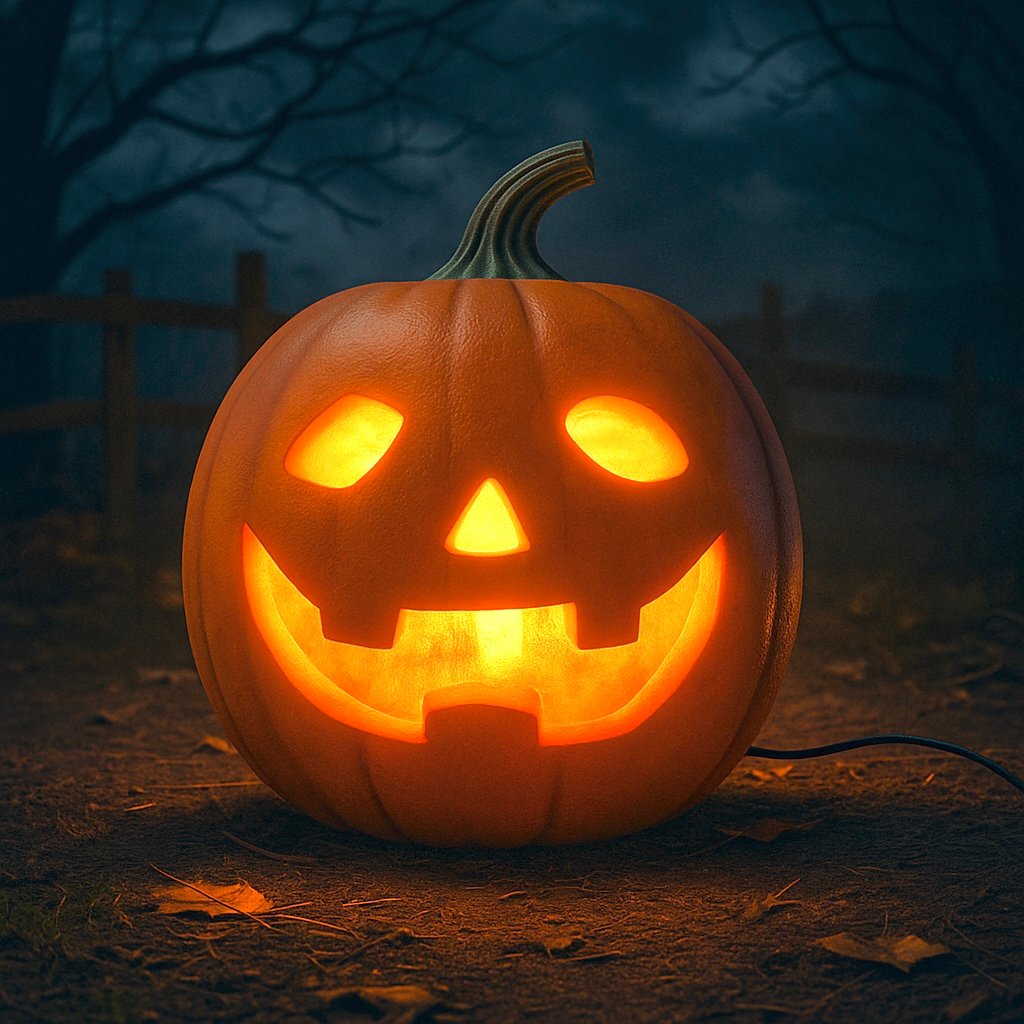 Interactive Halloween Pumpkin with Projector and Motion Sensor