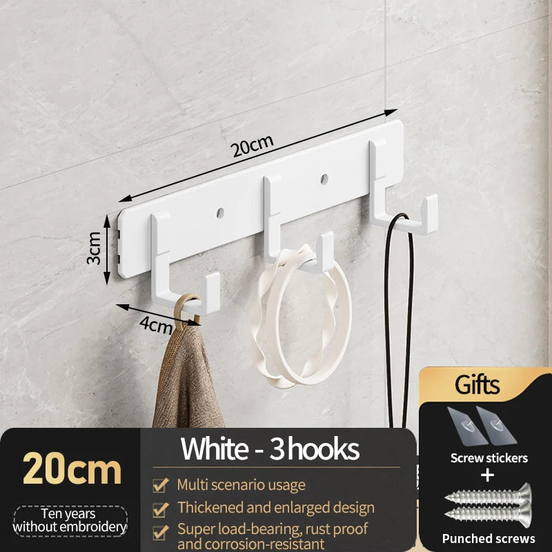 Wall and Door Coat Hooks – Aluminum Hangers for Entryway and Closet, Space-Saving and Durable