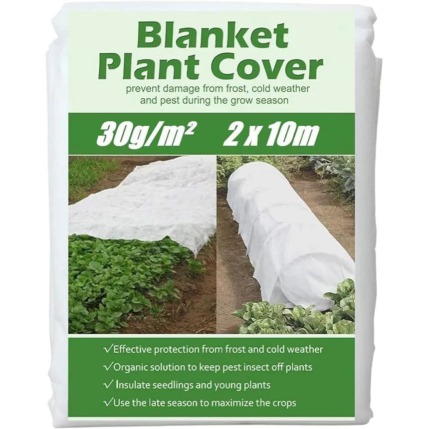 White Plant Protection Fabric - Frost and Insect Barrier, Light-Transmitting