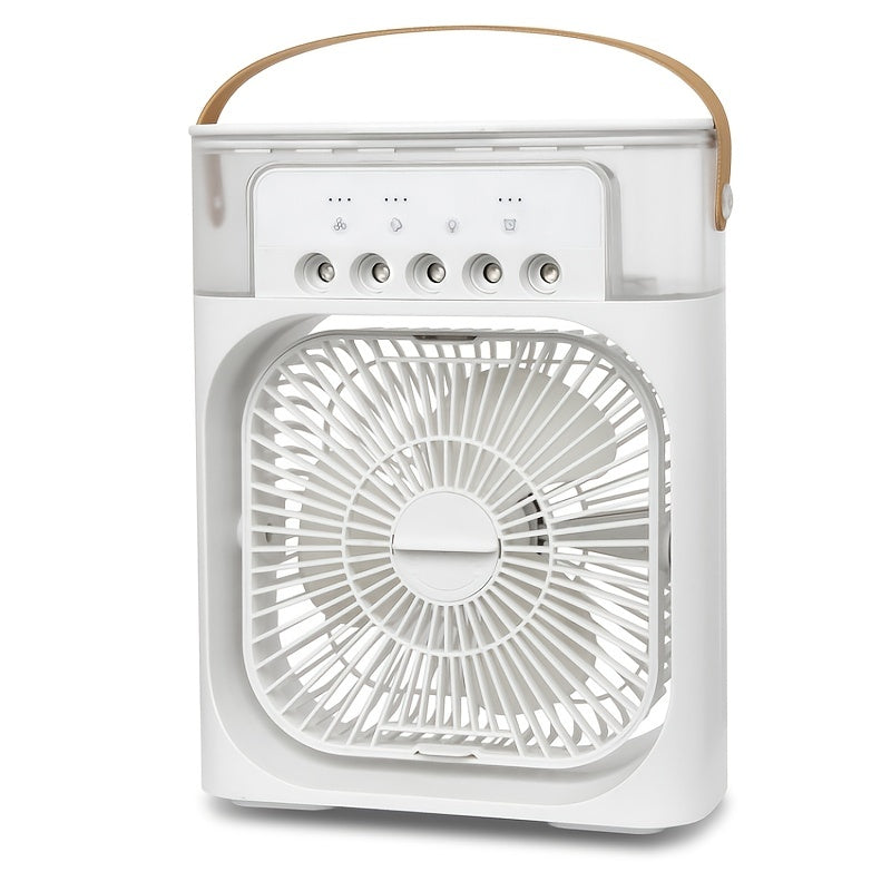 Compact Personal Air Cooler with 3 Speed Settings and 5 Spray Heads