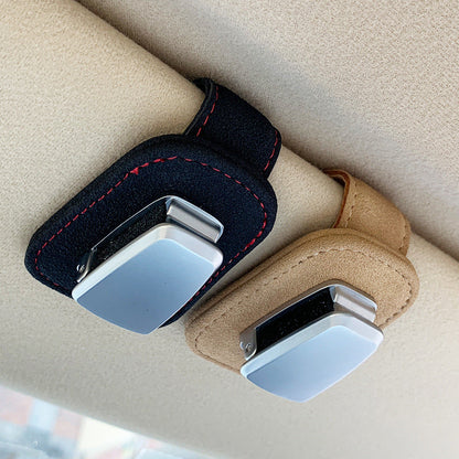 Luxurious Leather Sunglasses Organizer for Your Vehicle