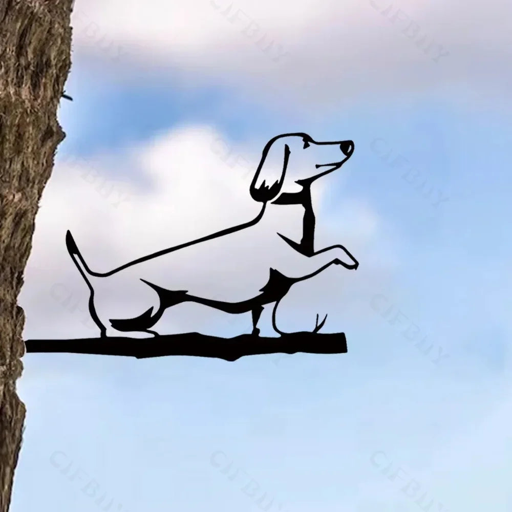 Metal Bird Tree and Garden Decor | Silhouette Designs of Birds/Dragons/Fairies/Dogs | Outdoor Decoration
