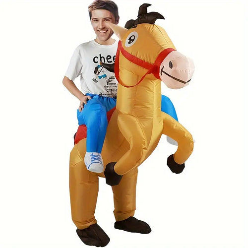 Inflatable Horse Costume for Adults in Jazz Cowboy Style – Animal Theme, Ideal for Carnival and Parties