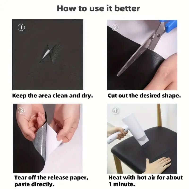 Extra Large Faux Leather Repair Patch for DIY Projects