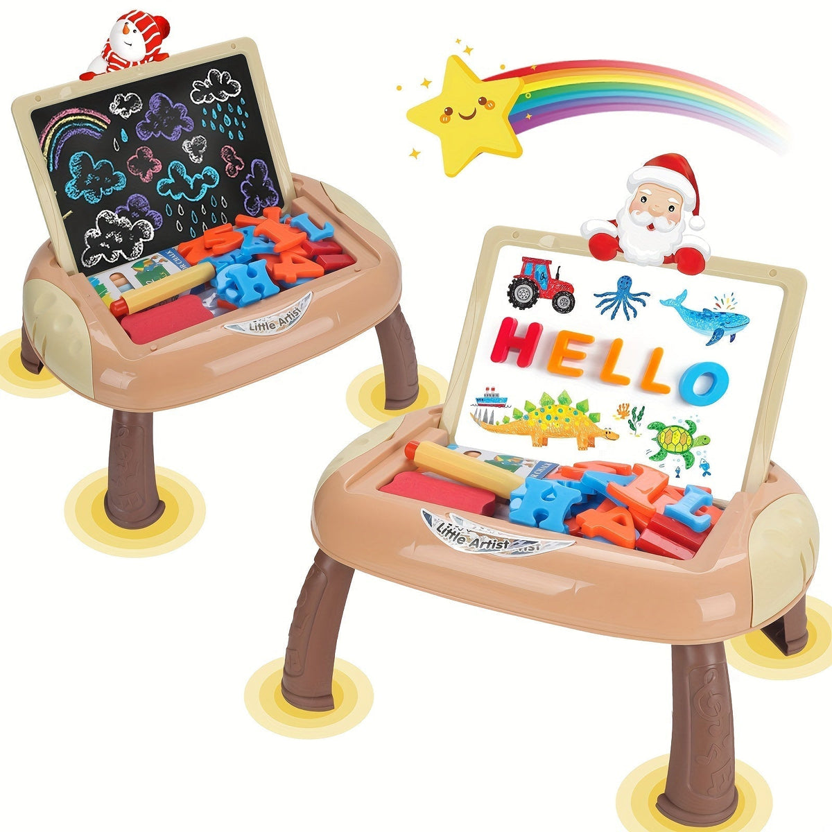 Black and White Reversible Chalkboard Set with Accessories