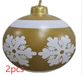 60cm Inflatable Outdoor Christmas Ball – Weatherproof PVC Decoration