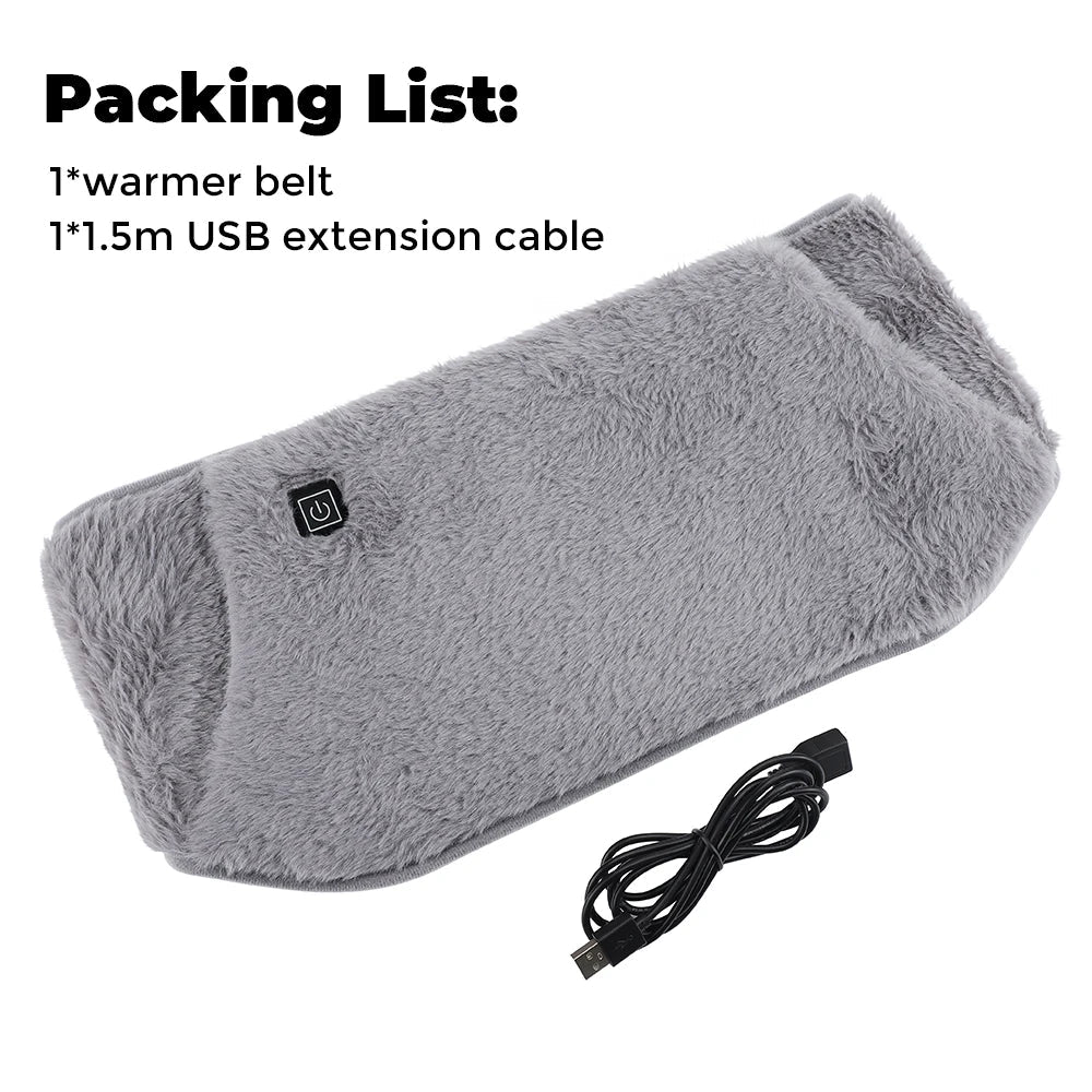 Electric Heating Sleeve with Graphene Technology | 3 Heat Settings | USB-Powered Hand and Waist Warmer in Crystal Velvet