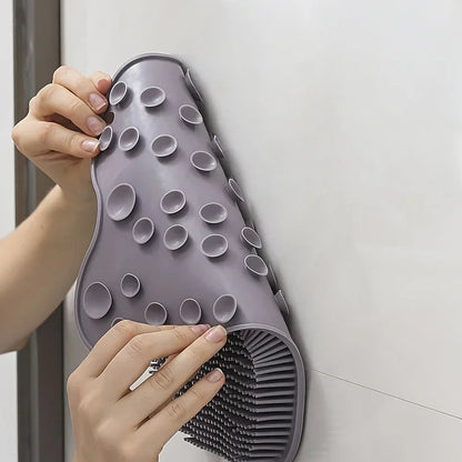 Back Brush with Suction Cups | Extra Large Massage and Cleaning Mat | Soft Bristle Bath Brush