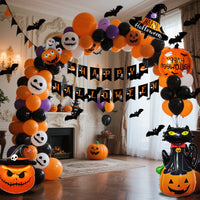 Black-Orange-Purple Pumpkin balloon set