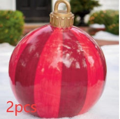 60cm Inflatable Outdoor Christmas Ball – Weatherproof PVC Decoration
