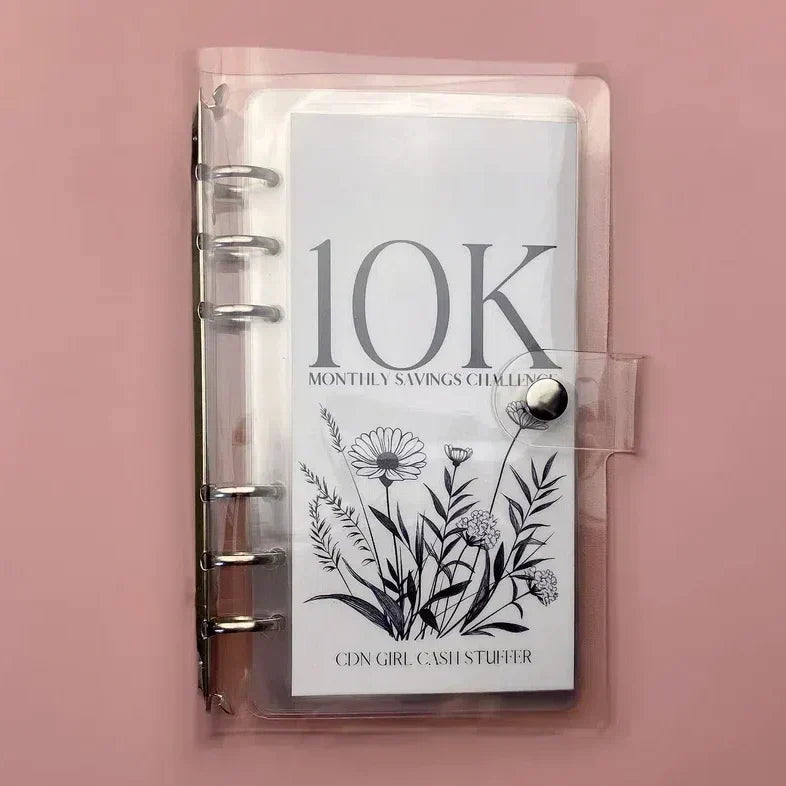 Money-Saving Challenge Binder with 12-Month Envelopes