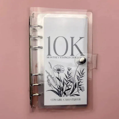 Money-Saving Challenge Binder with 12-Month Envelopes