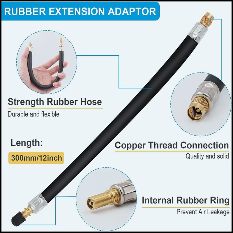 Brass Tire Valve Extension | Universal Solution for Easy Inflation