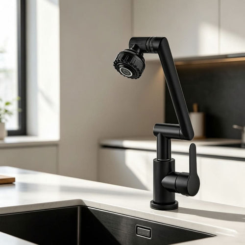 Rotating Faucet with Flexible Extension Arm – Universal Fit
