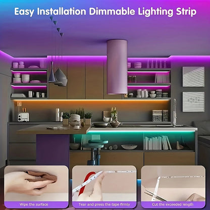 RGB USB Light Strip with 44-Key Remote for Room, TV & Party – 1–20 m