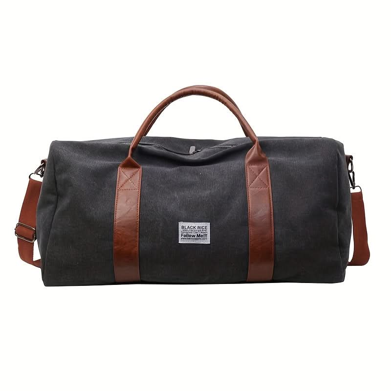 Washed Vintage Weekend Bag with Versatile Storage Compartments