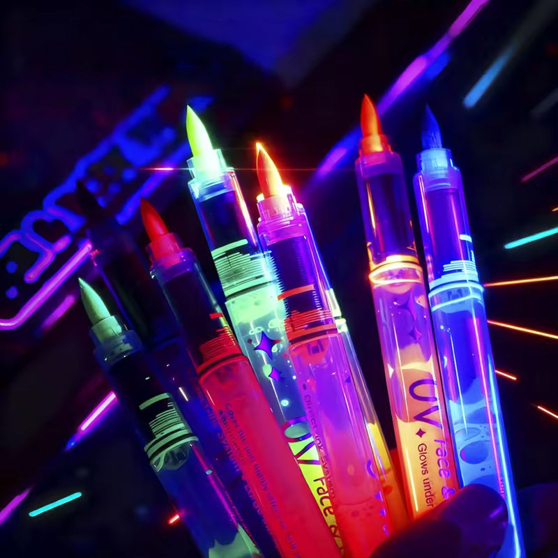 Waterproof Neon Face Paint for All-Night Glow