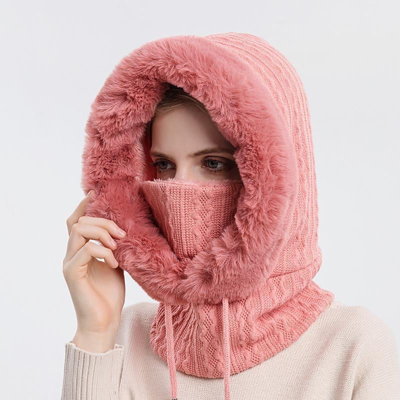Women's Versatile 3-in-1 Winter Beanie with Face Shield