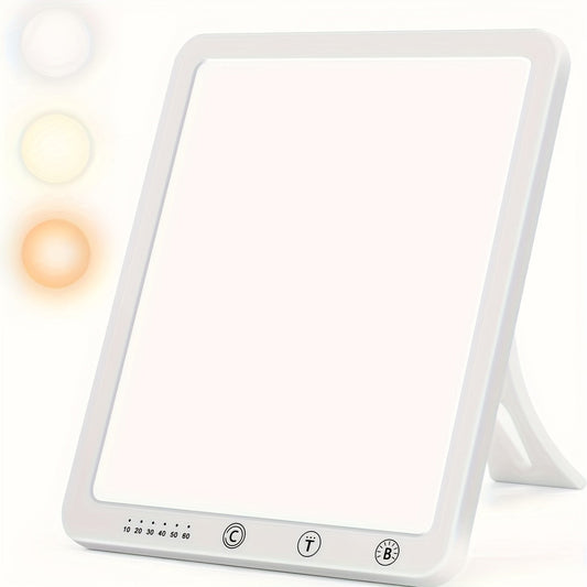 Daylight Lamp 10,000 Lux | 3 Color Options & 5 Brightness Levels | Timer Feature | Compact Design